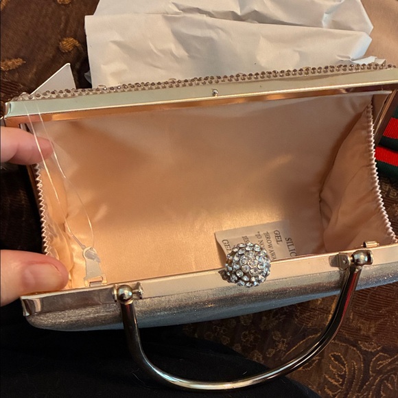 Chic Gold Studded Clutch - Picture 4 of 4